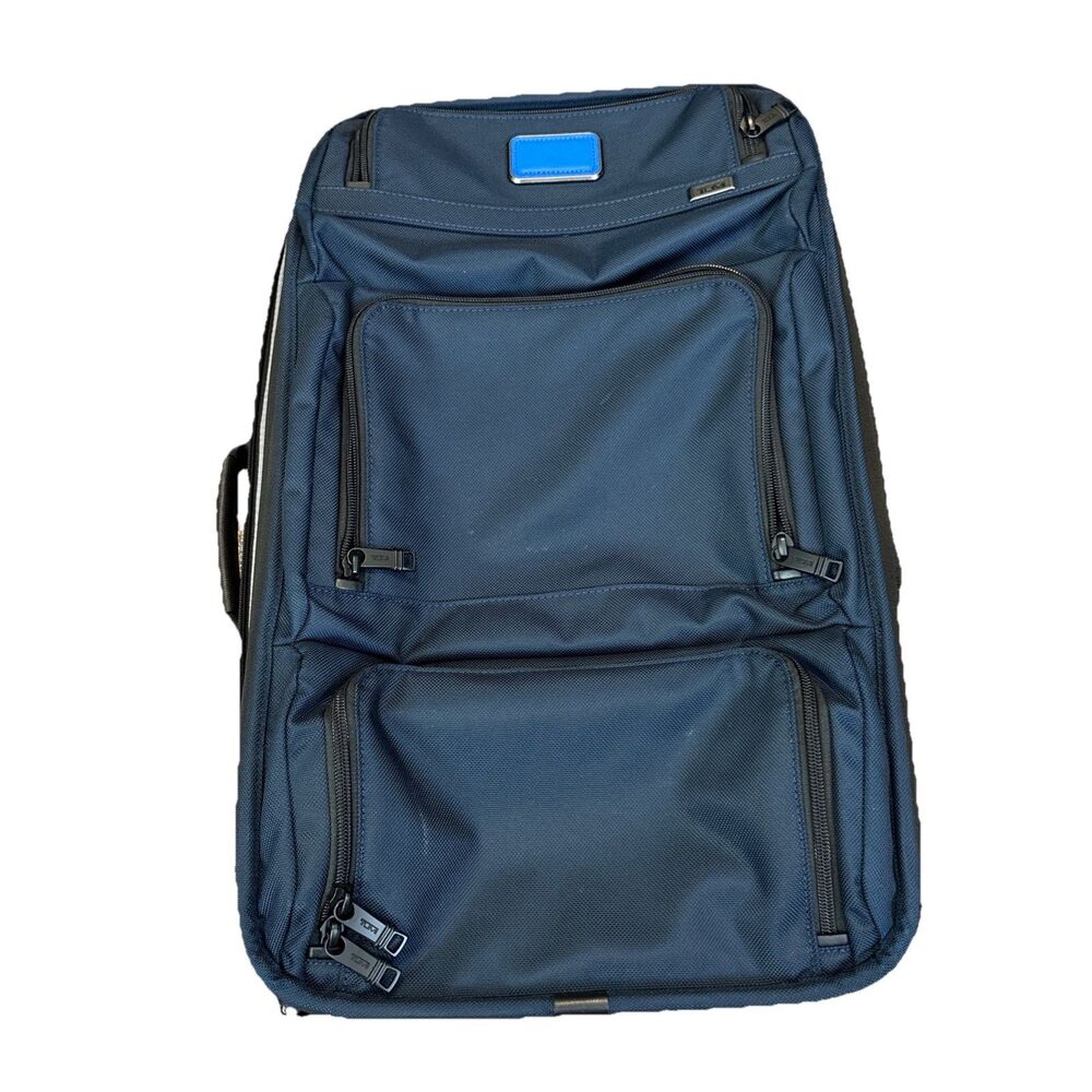 TUMI Alpha Excursion Backpack Duffel Navy Carry-On Travel Bag 22x14 MSRP $795